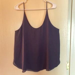Navy scoop neck Tank Top, size L, LOFT